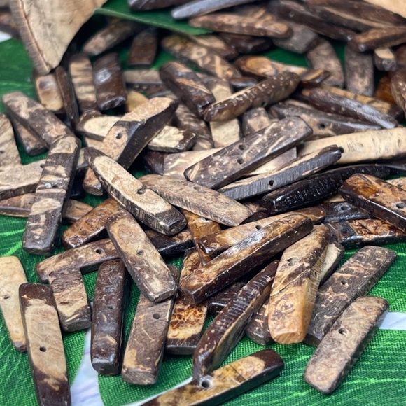 LAST ONE VINTAGE Coco Coconut Shell Beads +Bonus Jewelry Making DIY Crafting Lot - Picture 7 of 15